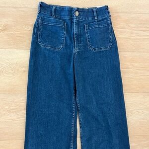 Maeve Colette Cropped Wide Leg Jeans by Anthropologie 31